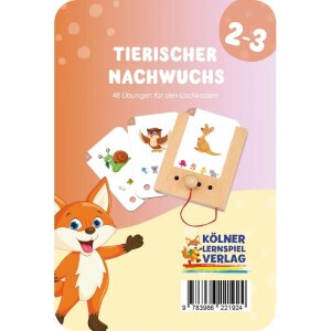 Lochkasten Kartensatz - Tierischer Nachwuchs 2-3 Jahre