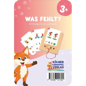 Lochkasten Kartensatz - Was fehlt? 3+ Jahre