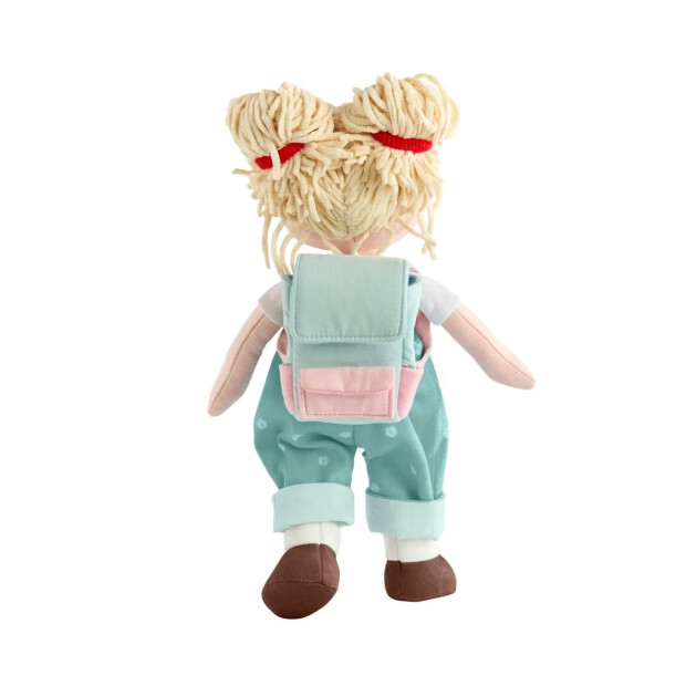 HABA Puppe - Tilli "Mein Knopf, ein Universum" mit Rucksack und magischem Knopf