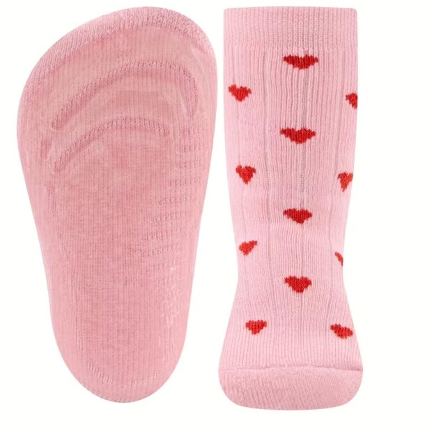 Ewers Stoppersocken SoftStep Herzen - rosa rot