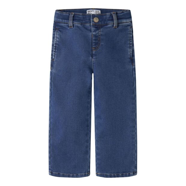 name it wide leg Fleece Jeans - Medium Blue Denim