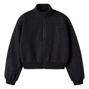 name it Kids Sweatshirtjacke Glitzer - black