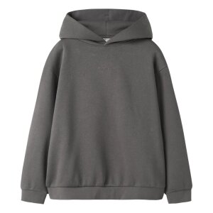 name it angerauter Hoodie mit Kapuze - Charcoal Gray