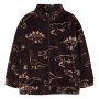 name it Teddyfleecejacke - Dinosaurier Chocolate Plum