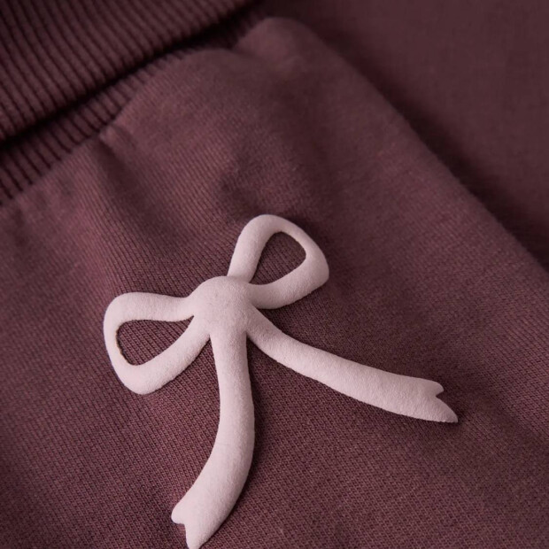 name it Baby angeraute Sweathose mit Bündchen Schleifen & Herzchen - Catawba Grape Bow Hearts