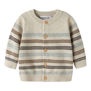 name it Baby Biobaumwoll Strickjacke Streifen - Peyote...