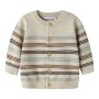 name it Baby Biobaumwoll Strickjacke Streifen - Peyote Melange