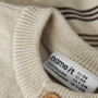 name it Baby Biobaumwoll Strickjacke Streifen - Peyote Melange