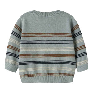 name it Baby Biobaumwoll Strickjacke Streifen - Abyss