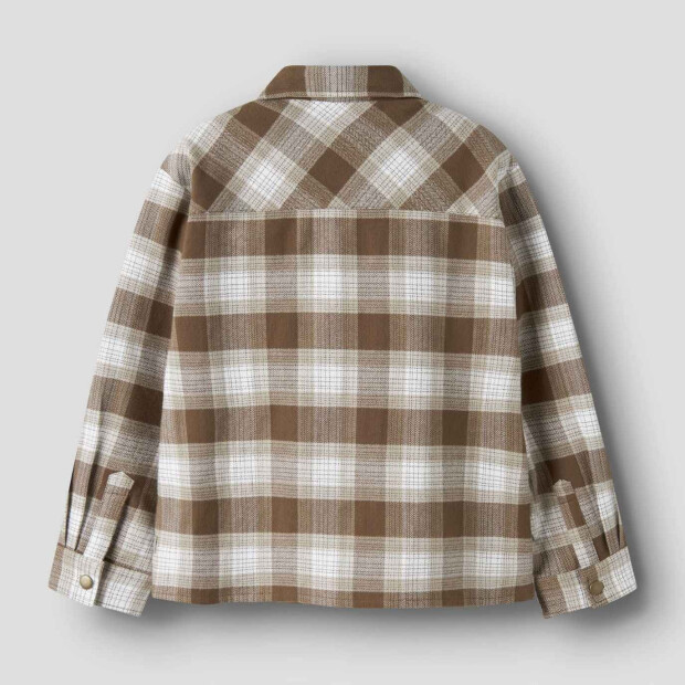 name it Biobaumwoll Overshirt Karo - Island Fossil