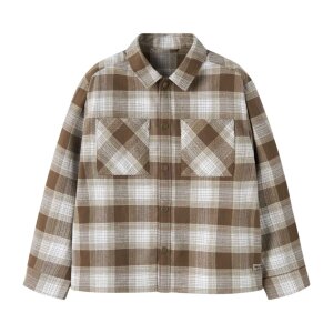 name it Biobaumwoll Overshirt Karo - Island Fossil