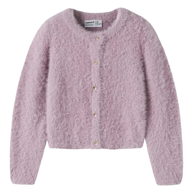 name it Plüsch Strickjacke - Mauve Shadows