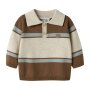 name it Baby Biobaumwoll Strickpullover - Sepia