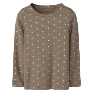 name it Basic Ripp Top - Taupe Gray