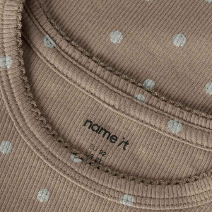 name it Basic Ripp Top - Taupe Gray