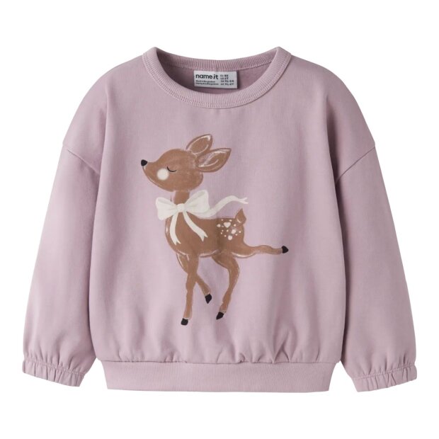 name it Biobaumwoll Sweatshirt Reh - Mauve Shadows
