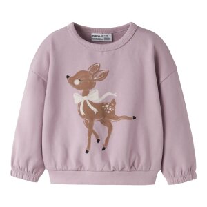 name it Biobaumwoll Sweatshirt Reh - Mauve Shadows