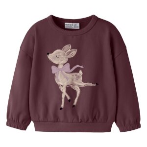 name it Biobaumwoll Sweatshirt Reh - Catawba Grape