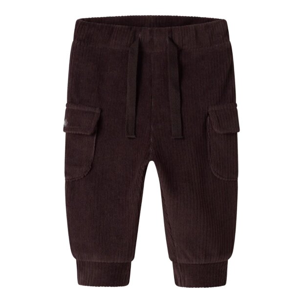 name it Baby Samt Cord Sweathose - Chocolate Plum braun
