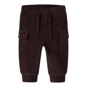 name it Baby Samt Cord Sweathose - Chocolate Plum braun