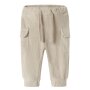 name it Baby Samt Cord Sweathose - Island Fossil beige