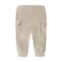 name it Baby Samt Cord Sweathose - Island Fossil beige