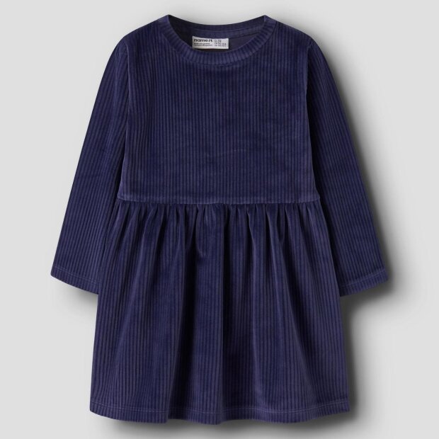 name it Velvet Samt Kleid - Evening Blue