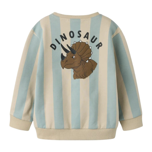 name it angerautes Sweatshirt Streifen - Dino Abyss