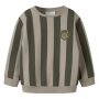 name it angerautes Sweatshirt Streifen - Dino Olive Night