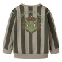 name it angerautes Sweatshirt Streifen - Dino Olive Night