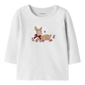 name it Baby langarm Shirt - Reh Cloud Dancer