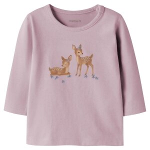 name it Baby langarm Shirt - Reh Mauve Shadows