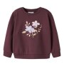 name it angerautes Sweatshirt Blumen - Catawba Grape