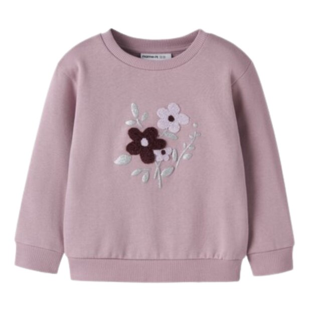 name it angerautes Sweatshirt Blumen - Mauve Shadows