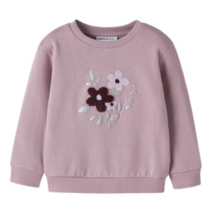 name it angerautes Sweatshirt Blumen - Mauve Shadows