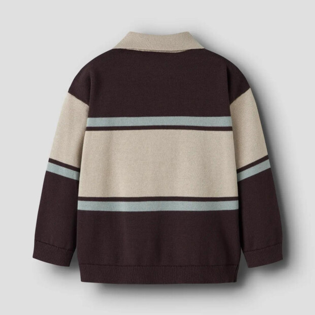 name it Biobaumwoll Polo Pullover - Chocolate Plum
