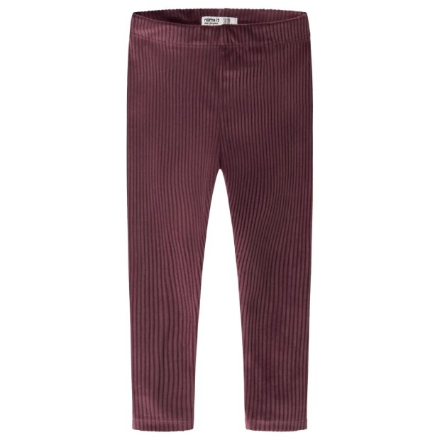 name it Velvet Samt Leggings - Catawba Grape