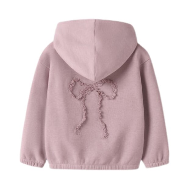 name it angerautes Sweatshirt mit Spitzen- Schleife Mauve Shadows