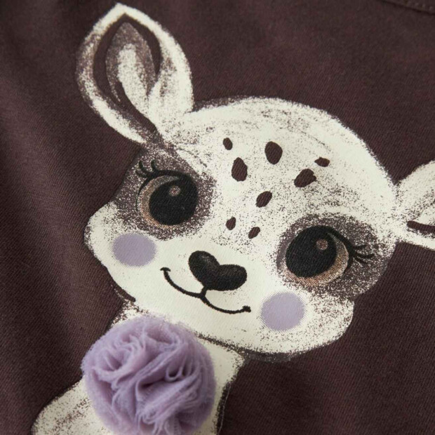 name it Print Shirt langarm - Reh Chocolate Plum