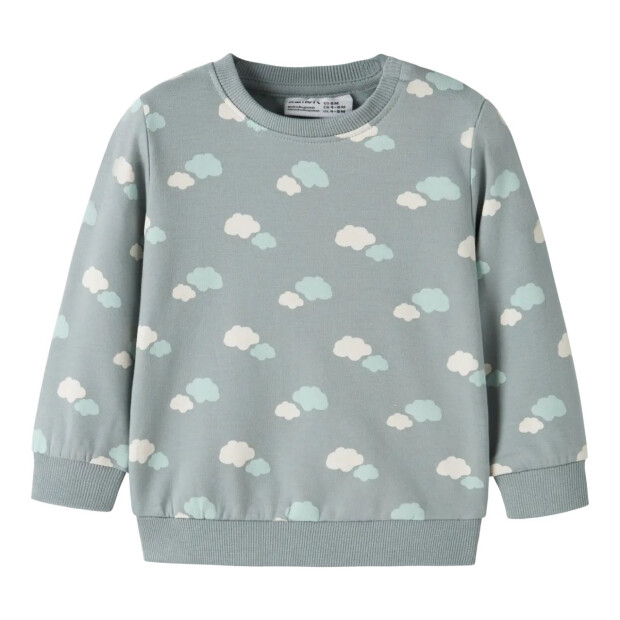 nameit Baby angerauter Pullover Wolken - Abyss Clouds