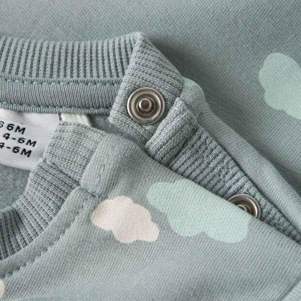 nameit Baby angerauter Pullover Wolken - Abyss Clouds