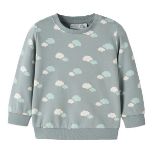 nameit Baby angerauter Pullover Wolken - Abyss Clouds