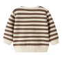 name it angerauter Biobaumwoll Sweater Ringel - Sepia