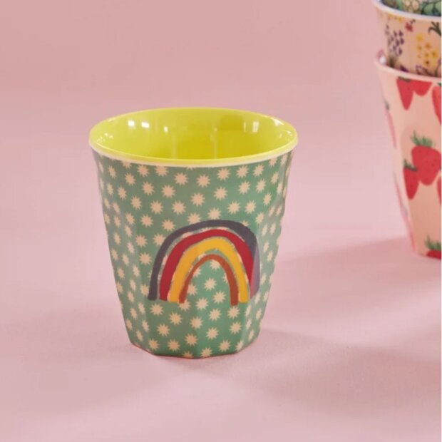 rice Mittelgroße Becher - Mehrfarbig - Rainbow and Stars Print 250ml