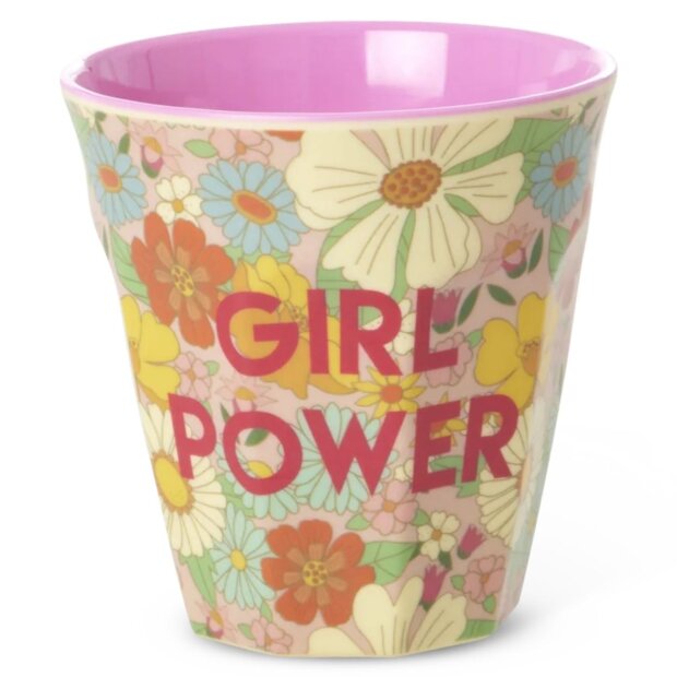 rice Mittelgroße Kinderbecher - Hellrosa - Flower Power 250ml
