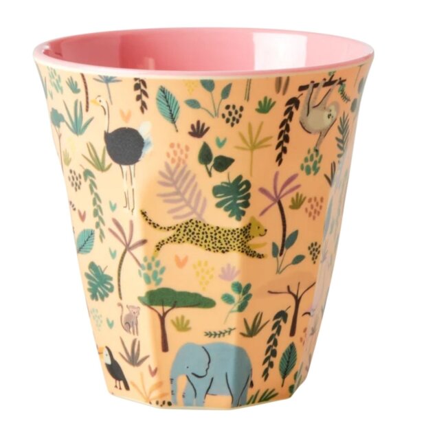 rice Mittelgroße Kinderbecher - apricot - Dschungel 250ml