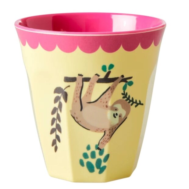 rice Mittelgroße Kinderbecher - gelb - Faultier 250ml