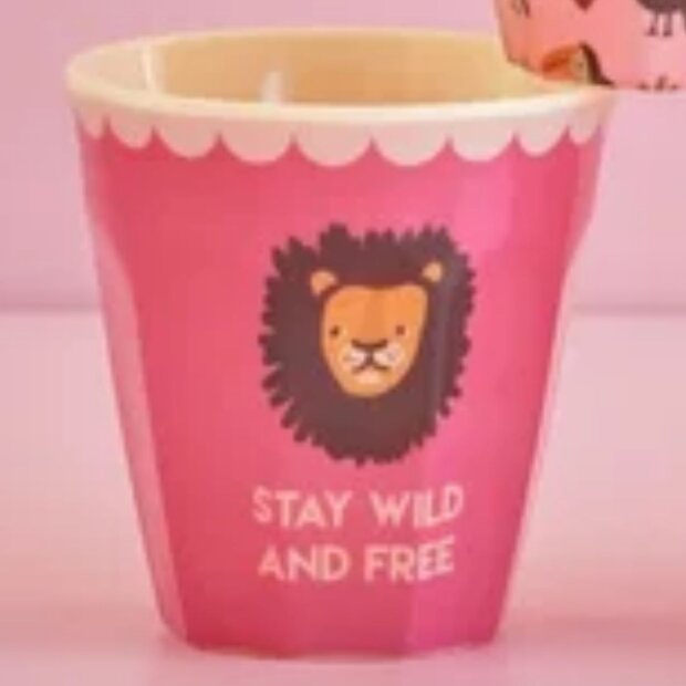 rice Kleiner Kinderbecher - pink - Löwe 160ml