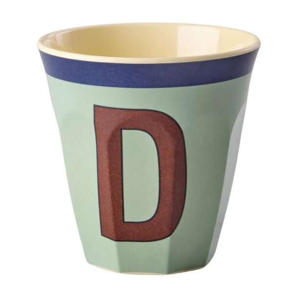 rice Mittelgroße Buchstabenbecher - Khaki - D Vintage 250ml