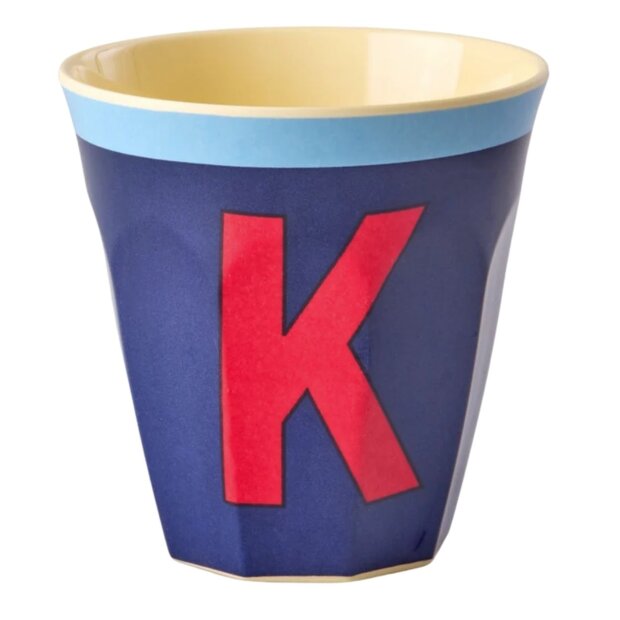 rice Mittelgroße Buchstabenbecher - königsblau - K Vintage 250ml